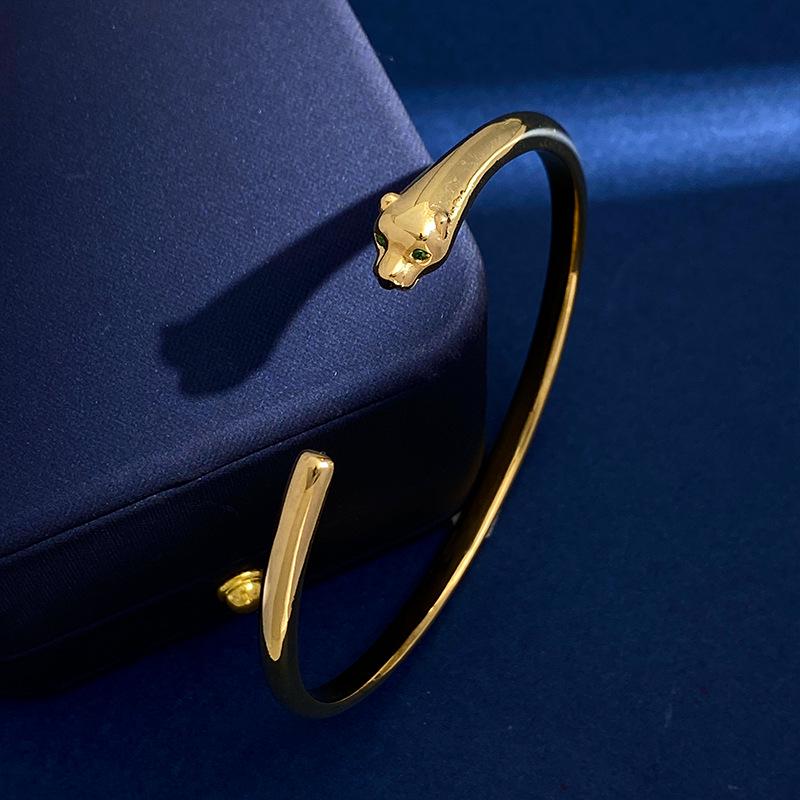 

Европейский и американский стиль Открытый браслет с головой леопарда - Модные и стильные украшения с гепардом