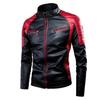 Dünne Frühlings- und Herbst-Casual-Herren-Lederjacken Mode Trendy Brand Splicing Motorrad Retro Lederjacken