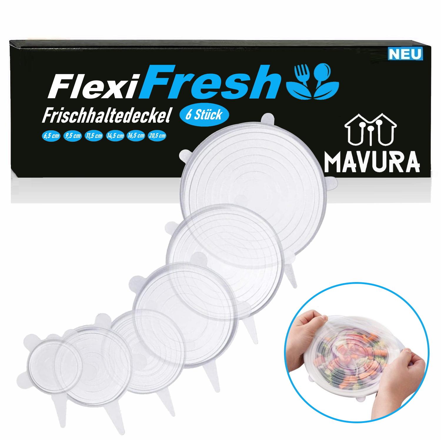 

FlexiFresh Silicone Lids Universal Stretchable Reusable Set of 6