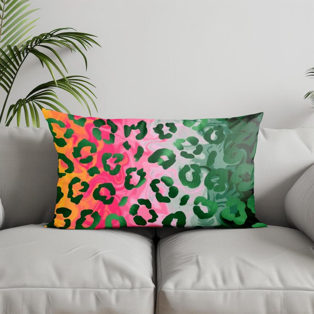 Home Decor Colorful Animal & Geometric Prints Suitable For Sofa Bedroom Car Pillow Cover Cushion Rectangular Back Cushion