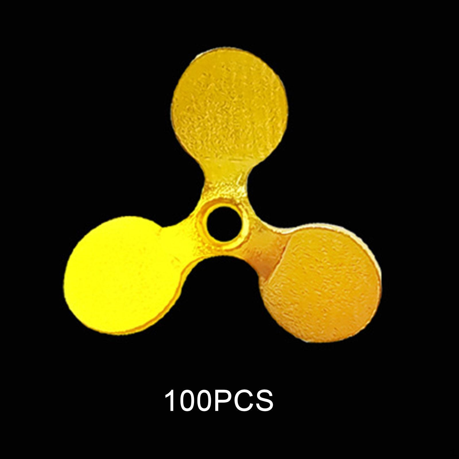 

100 штук 3-лопастной пропеллер лопасти поверхностные пресноводные приманки для соленой воды изготовление Gold 12x5x1.4mm