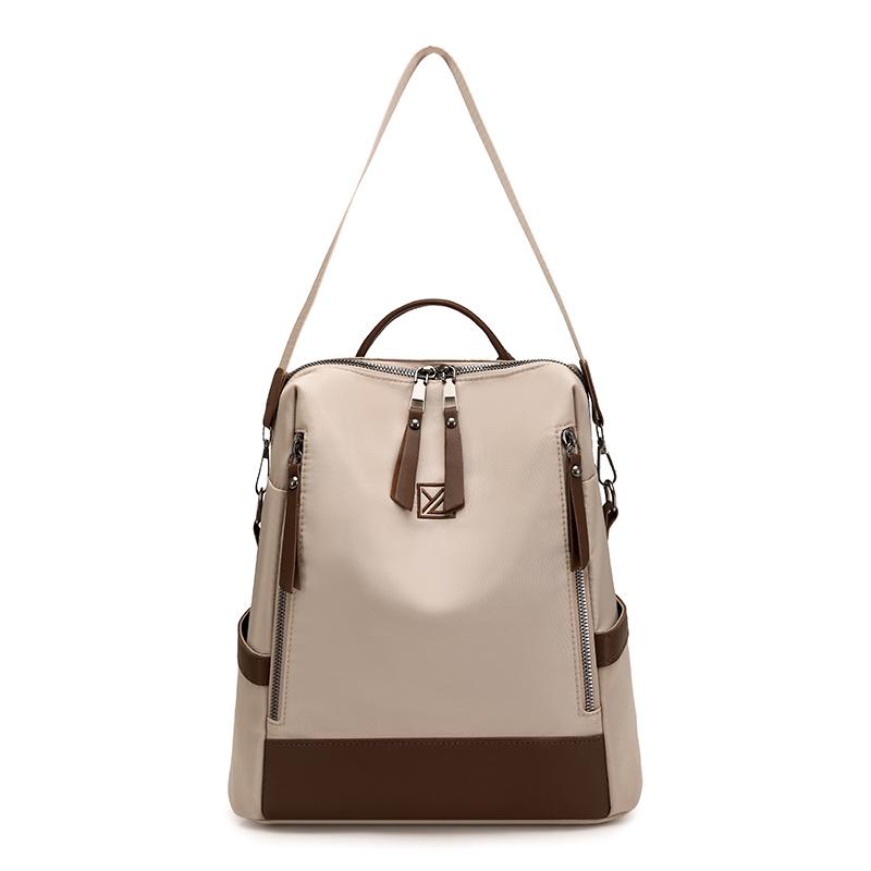 Women's Color Block Backpack Lightweight Water-repellent Multi-functional Shoulder Bag