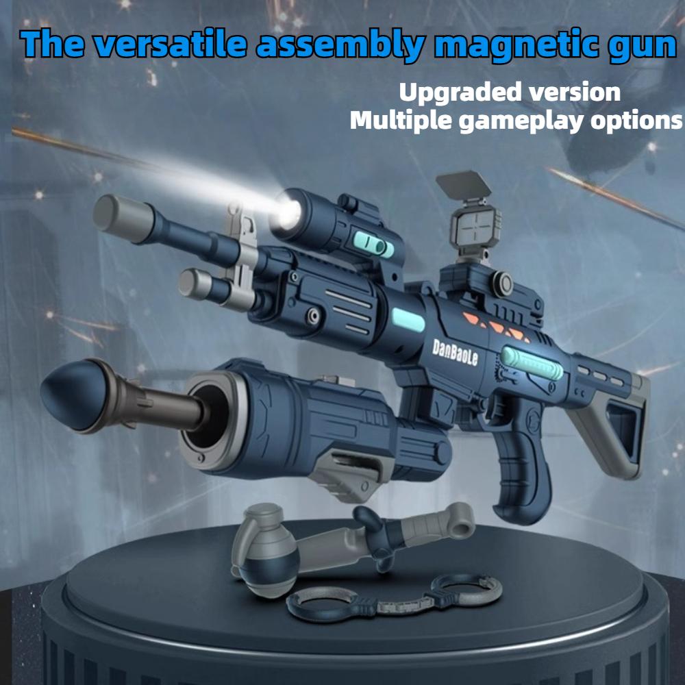Assemble Able Multi Function Magnetic Power Gun Children's Educational DIY Assembly Combination Toy Gun for Boys and Girls