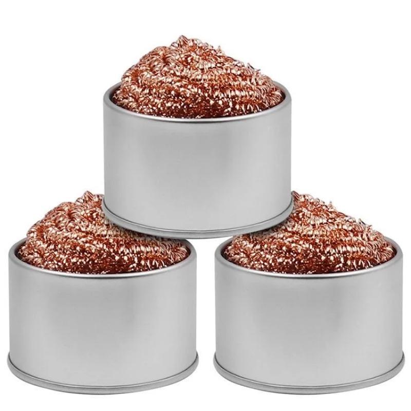 Desoldering Cleaning Ball Soldering Iron Mesh Filter Cleaning Nozzle Tip Copper Wire Cleaner Ball Metal Dross Box Clean Ball