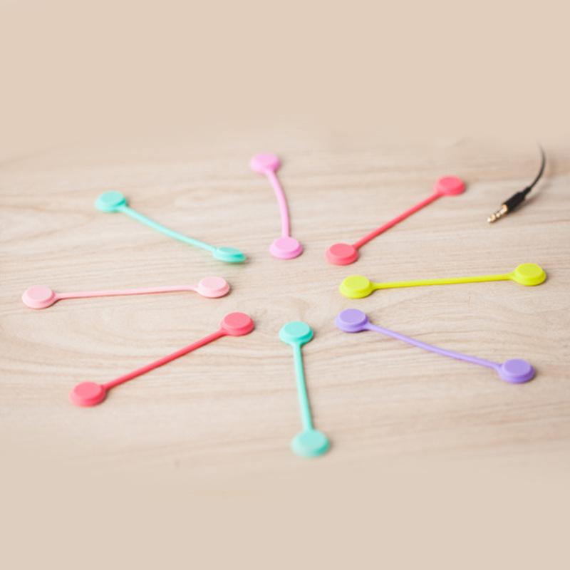 11/1pcs Reusable Magnetic Cable Ties Cord Organizer Silicone Magnetic Cords Tie Cord Winder for Earbuds Stuff Book Marker Fridge