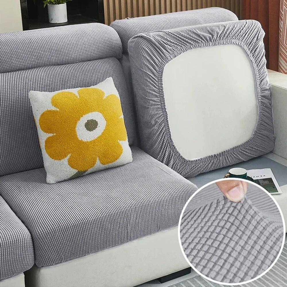 Polar Fleece Sofa Cover Jacquard Stretch Sofa Cushion Seat Cover Spandex L-shaped Corner Seaction Cover Living Room Anti-dust