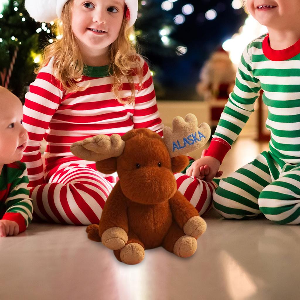 Plush Elk Doll Christmas Toy Holiday Deer Doll
