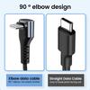 90° Γωνιακό Καλώδιο USB Type C 66W 6A Type C σε Type C Γρήγορης Φόρτισης Καλώδιο Δεδομένων Για iPhone15 0.25M/0.5M Κοντό Καλώδιο Power Bank Type c