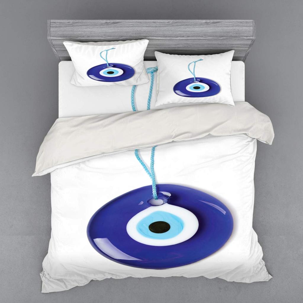 Evil Eyes Duvet Cover Sets For Teens Adults Exotic Bohemian Quilt Covers Bedroom Decor 2 Pillowcases 1 Duvet Cover No Comforter