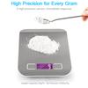 Digital Multi-function Food Kitchen Scale,Stainless Steel,11lb 5kg Stainless Steel Platform with LCD Display (Silver)