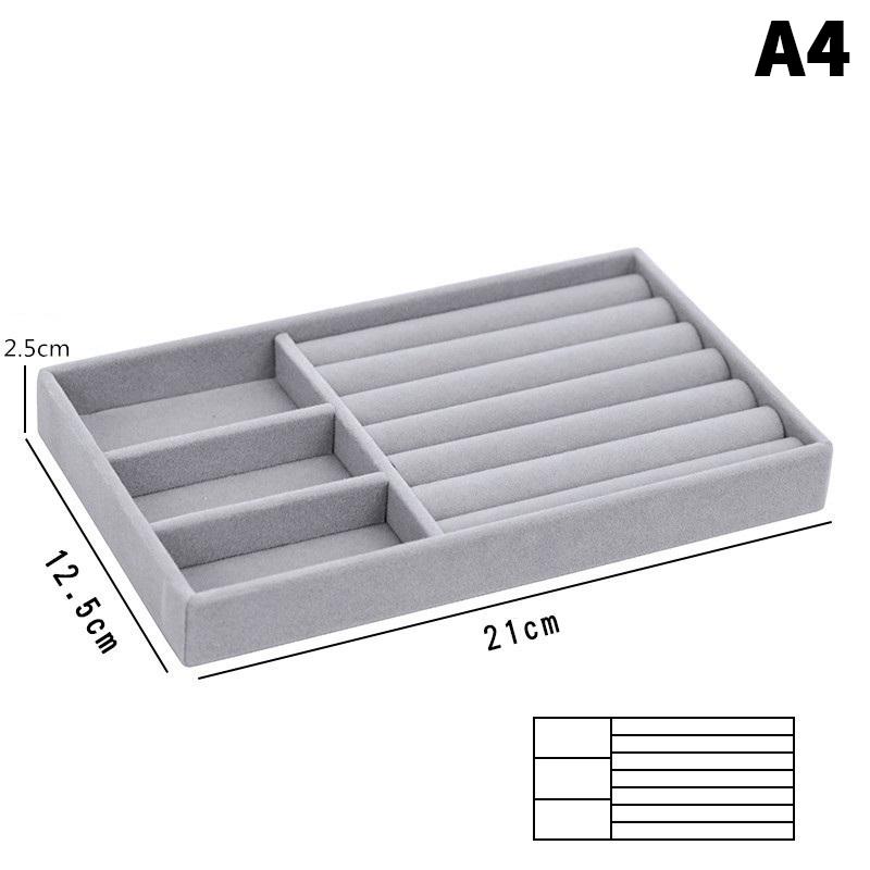 Velvet Jewelry Box Tray Storage Jewellery Holder For Ring Earrings Necklace Bracelet Display Box For Jewelry Classification Box