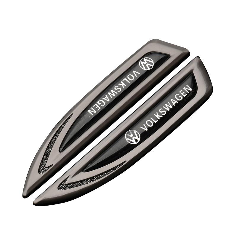 2PCS Car Side Door Body Fender Stickers Knife Badge For Volkswagen Golf 6 7 Passat Jetta B6 Touran MK5 Sticker SYSYZB-VWJD7