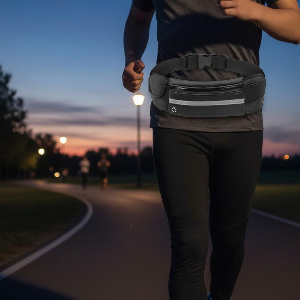 

Outdoor Running Waist Pack for Cycling Fitness Multi-functional Sports Phone Holder Adjustable and Lightweight for Marathon чорний