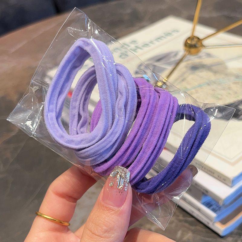 5pcs/Bag Women High Elastic Seamless Hair Rope Durable Girls No Crease Ponytail Holder Rubber Band Hair Accessories