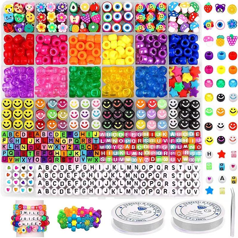 Bucket Beads Handmade Beading Full Set, Pony Beads, Bracelets, Jewelry Accessories, Beads Diy Material Package