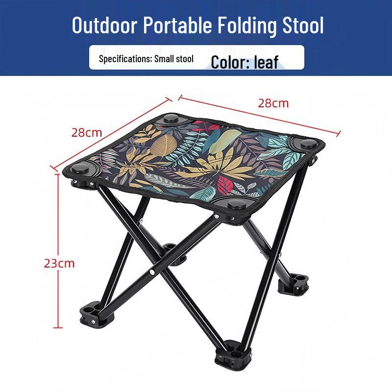 Portable Outdoor Folding Chair with Backrest - Perfect for Fishing, Camping, BBQs, and Art Sketching.