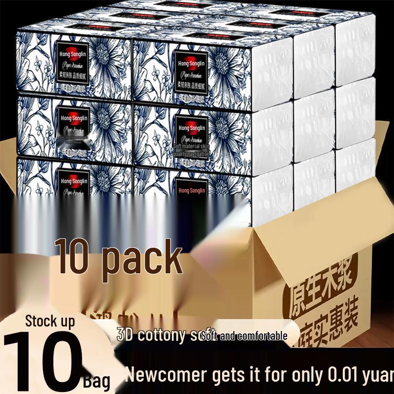 

New User Exclusive: 10-Pack Facial and Hand Tissue Value Case - Household Napkins