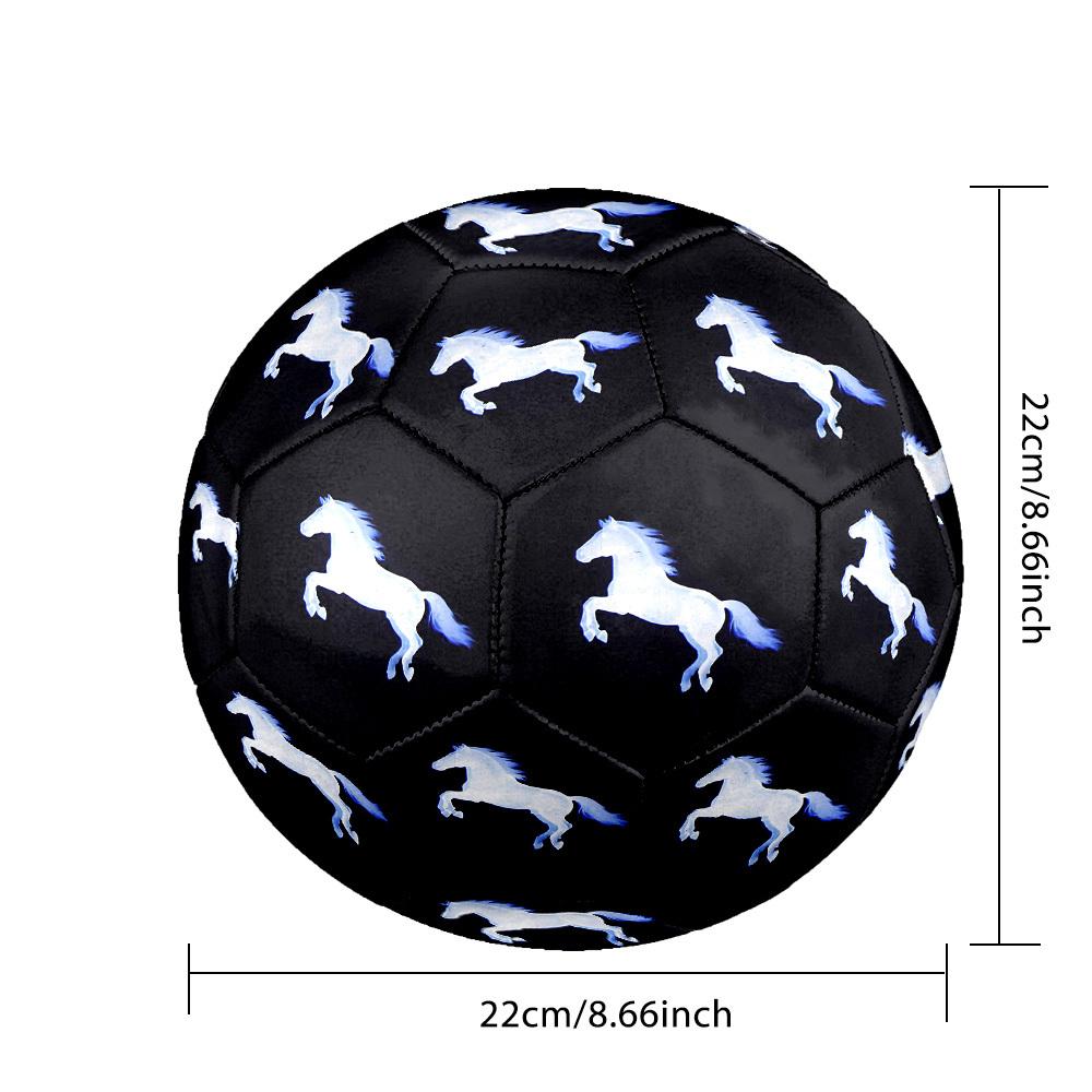 1pc Equestrian Spirit Theme Soccer Ball Football, Size 5, Lightweight PVC, Outdoor Training Soccer Ball,Gift J61414