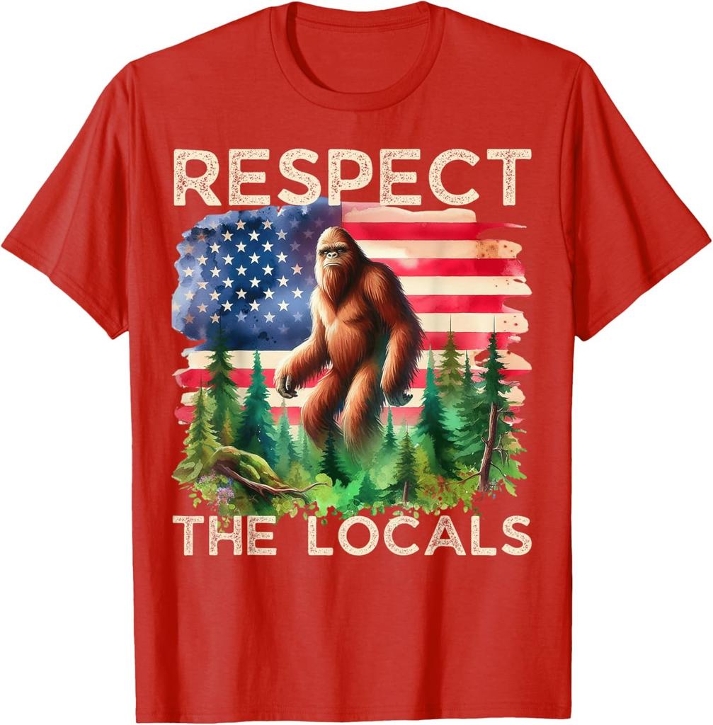 Respect The Local Americas National Parks Bigfoot Usa Unisex T-Shirt