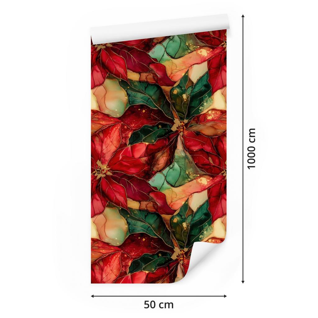 Ink Wallpaper Red, Burgundy and Orange for Living Room and Bedroom 50x1000