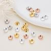 50Pcs 3/4mm 14/18K Gold Color Plated Copper Beads Caps Spacer Beads for DIY Necklace Bracelets Jewelry Making Accessories