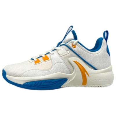 Swoosh 1.0 Kopásálló Csúszásgátló Alacsony Szárú Teljesítményű Kosárlabda Cipők Férfi Fehér Kék Sárga Tenniszcipők 112211616S-3