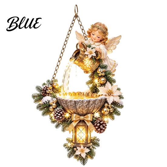 Dreamy Winter Party Ornament Christmas Garden Lantern Magic Pouring Light Hanging Ornament LED Warm Reusable Decor Glow Lighted Santa Snowman