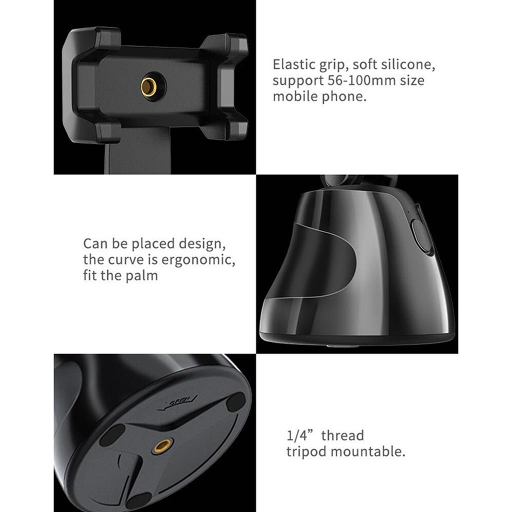 360 Degree Rotating Head Smart Face Object Tracking Phone Camera Bracket Holder for Live Streaming