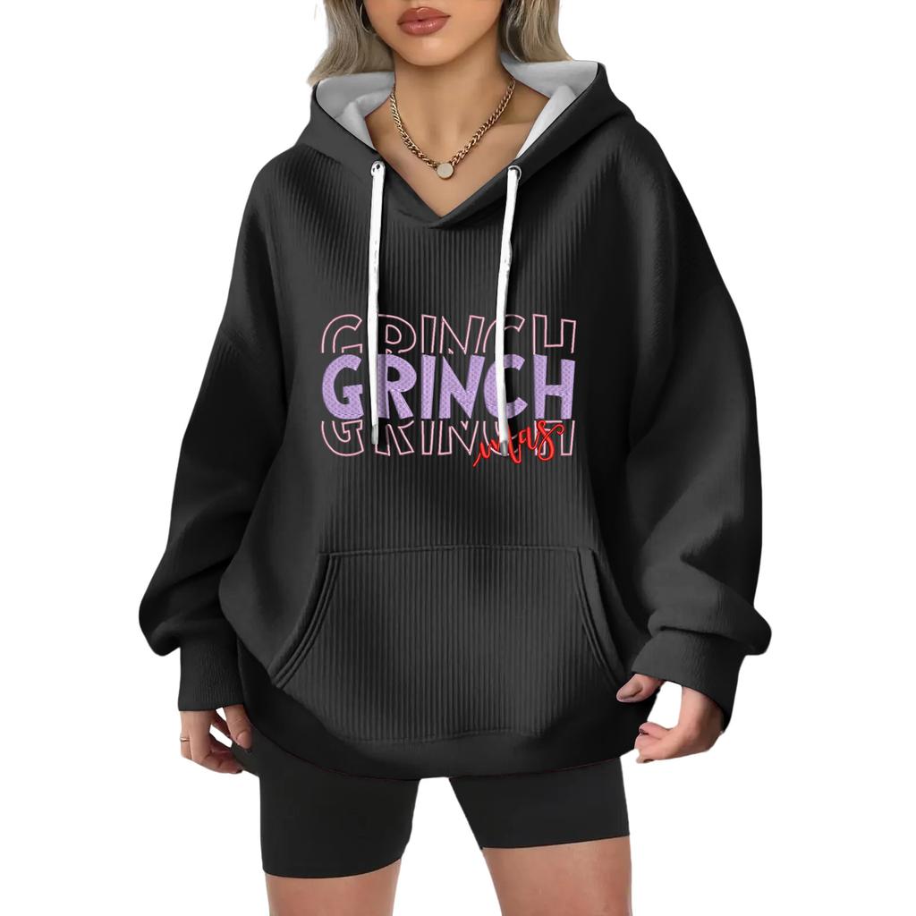 Women's Fashion Casual Christmas Angel Print Pullover Long-Sleeve Sweatshirt