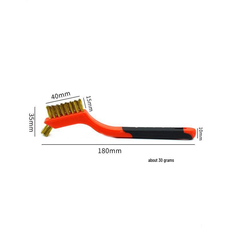 3pc Double-Headed Cleaning Brush Set: Stainless Steel & Copper Wire for Rust Removal, Antique Cleaning, and Crevice Detailing.