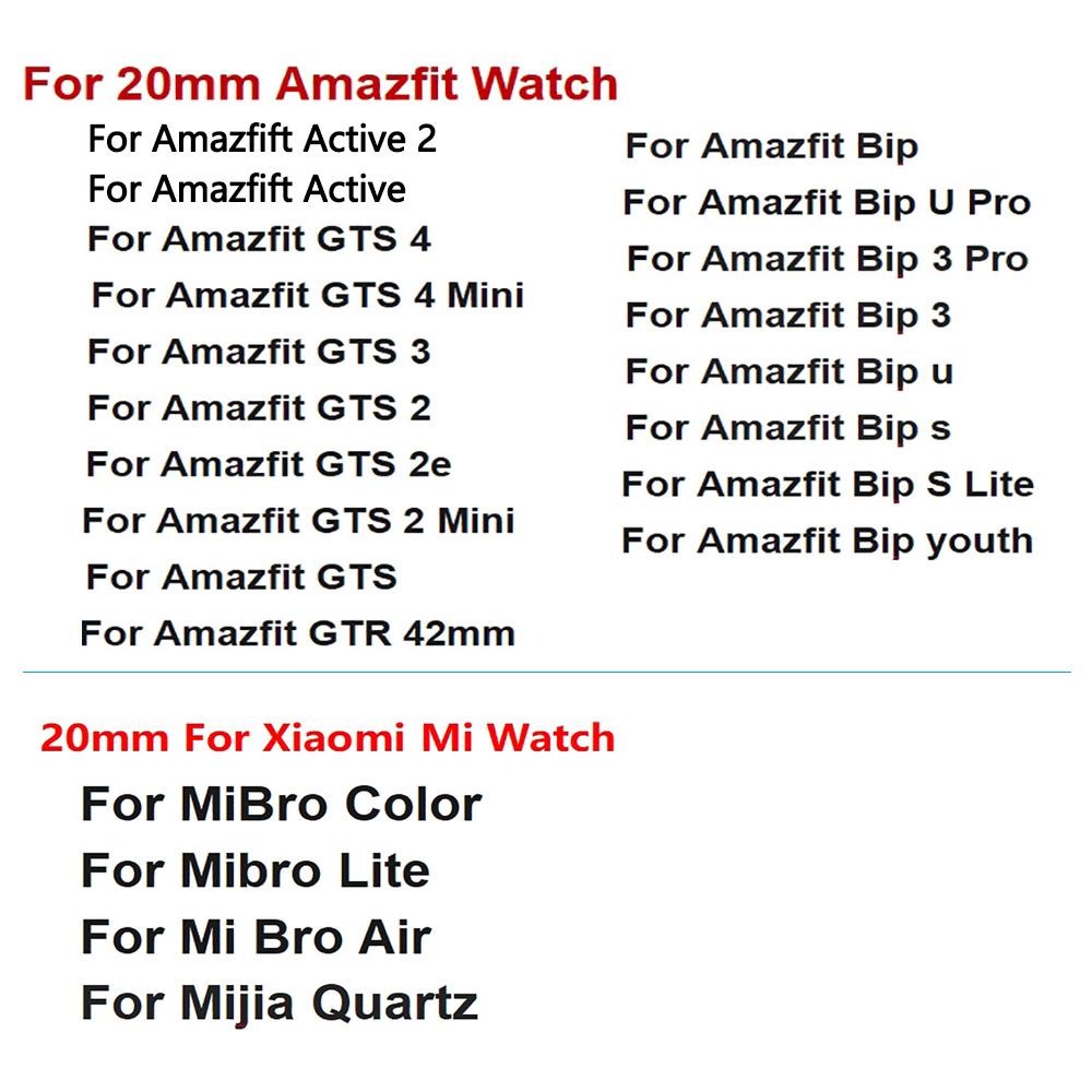 20mm Resin Watch Strap For Amazfit GTS 4/3/2 Mini Ladies' Watch Strap For Amazfit Bip3/U Fashion For Xiaomi Mibro Color/Lite/Air