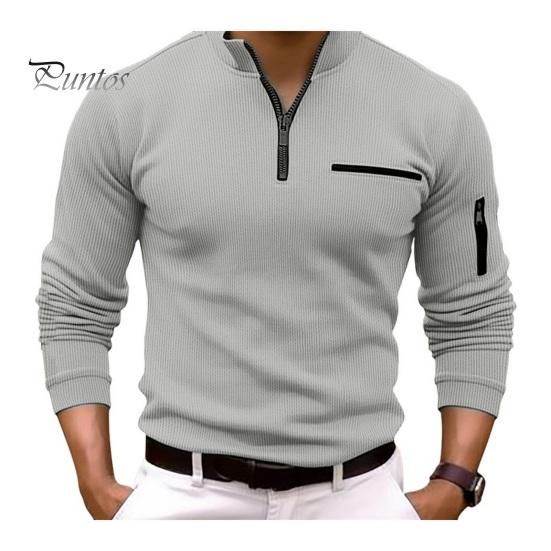 

Осенне-весенняя мужская рубашка на молнии с полуоткрытым воротником-стойкой, однотонная, формальная, деловая, эластичная, для офиса, встреч, повседневная XL серый