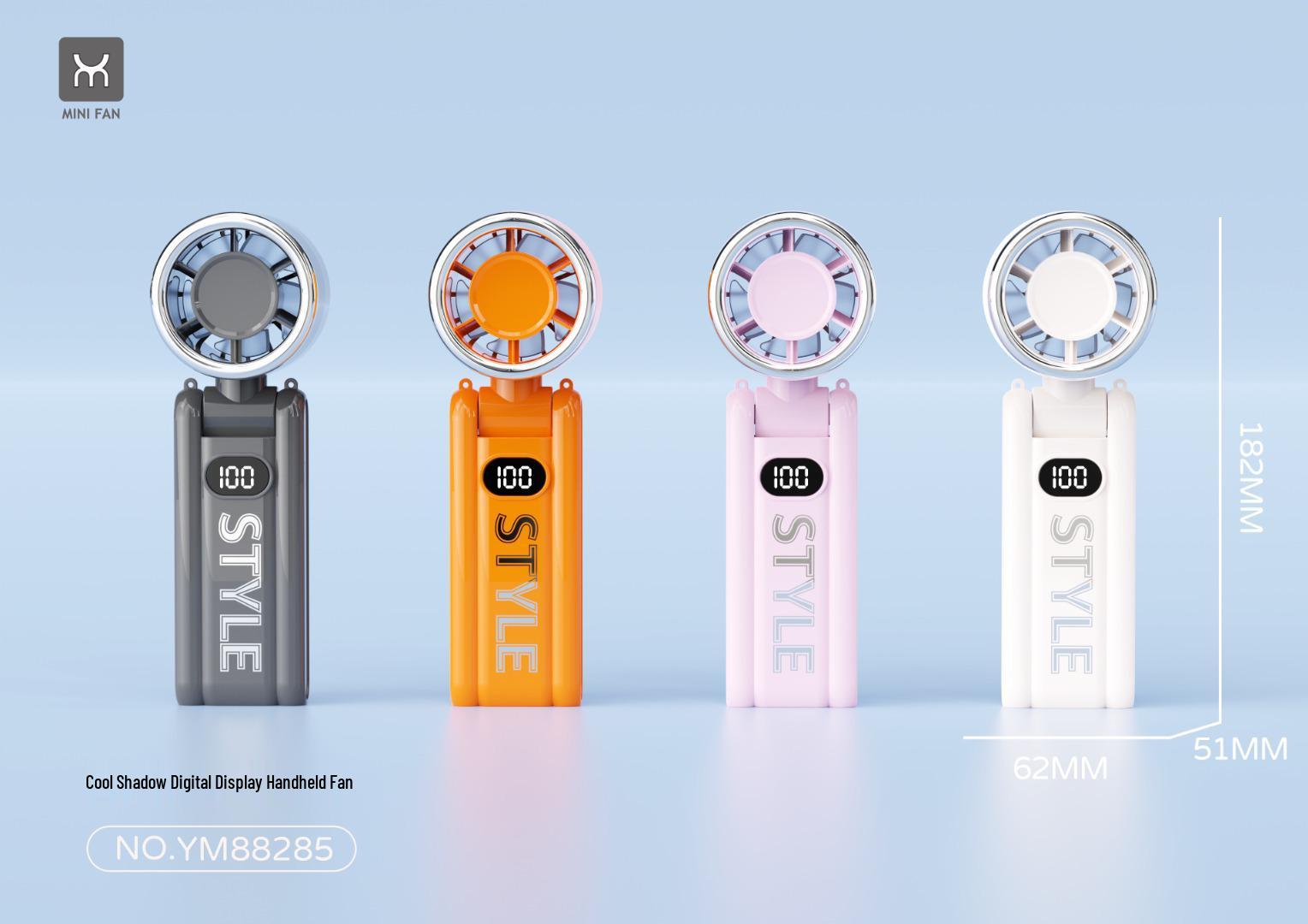 Compact USB-Rechargeable Handheld Fan with Adjustable Angles, Lanyard & 5 Speeds - Ideal for Travel & Business Trips как