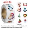 500Pcs Merry Christmas Gift Stickers Santa Round Seal Labels Sticker For Gift Baking Package Envelope Stationery Decor