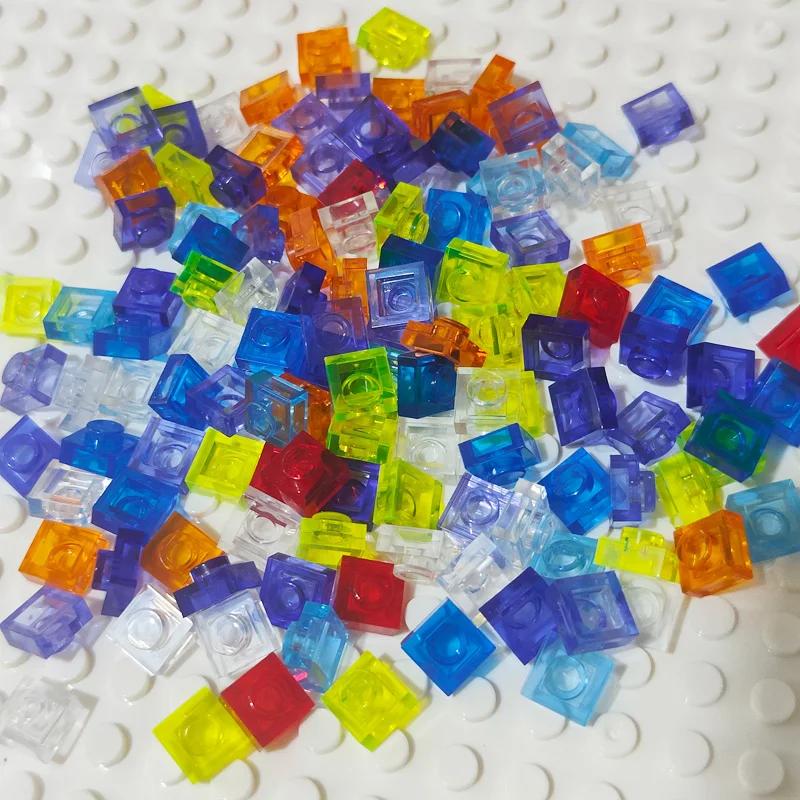 

Compact Building Block Thin Bricks Transparent Hue 1x1 Dots 180pcs Mix Hues DO-IT-YOURSELF Parts Brick 3024 MOC Plaything ideal for Children