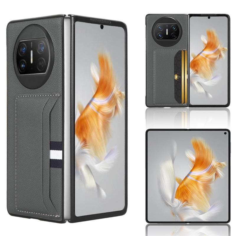 Suitable for Huawei Mate X7/X6/X5 phone case with card slot and leather cover, Huawei Mate X3 phone case