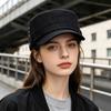 Neuer Retro-Nieten-Flachkappenhut Damen Frühling Sommer Mode Lässig Atmungsaktiv Gesicht Klein Reit-Militärhut