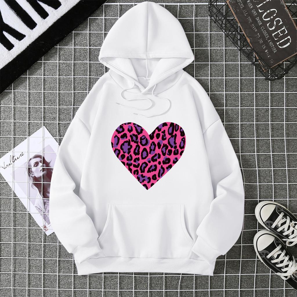 Autumn and winter trend printed sweater women's 2025 new hooded casual jacket women ins large size hoodie