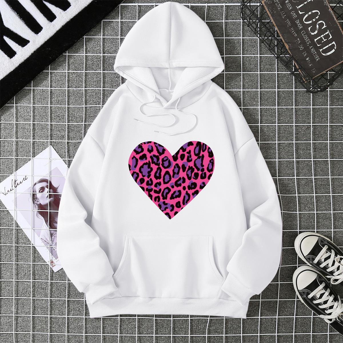 

Осенне-зимний тренд женский свитер с принтом 2025 новый повседневный жакет с капюшоном женская толстовка большого размера S белый