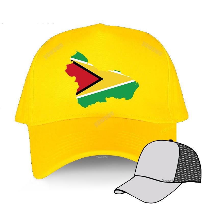 

Черная повседневная бейсболка с принтом для мальчиков Гайана, флаг страны, верхняя карта города, мужская и женская летняя шляпа, уличные кепки Snapback, спортивный капот Adjustable