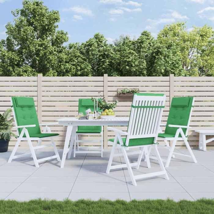 VidaXL High Back Chair Cushions Set of 4 Green Oxford Fabric, Cushion, Chair Cushion, Seat Cushion 361890