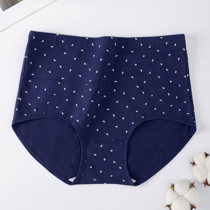 Women S High Waist Cotton Floral Briefs Long Crotch Antibacterial Underwear