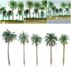 20Pcs Architectural Sandbox Decors Plastic Coconuts Palms Tree Miniature Figurine Scenery Landscape Design Accessories