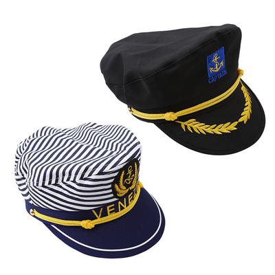 Nouveau Chapeau Décoratif Blanc Adulte Unisexe Événement Fête Fournitures Déguisement Skipper Marins Casquette de Capitaine