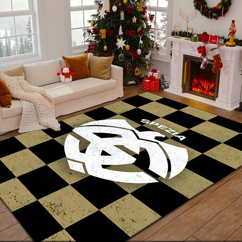 1PC Spe-zia 1906 Emblem Rug Game Carpet, Floor Mat for Bedroom Living Room Entryway Rug, Home Decor Idea Gift for Christmas birthday