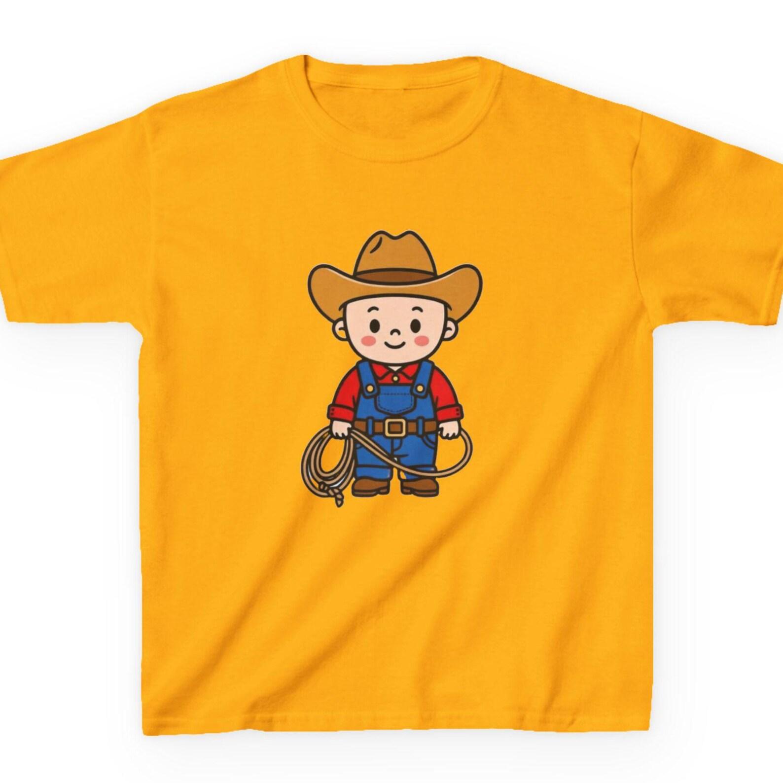 Cowboy Lasso Kids T-Shirt | Little Cowboy Birthday Shirt | Rodeo Tee | Rope Em In Graphic Kids Top 110