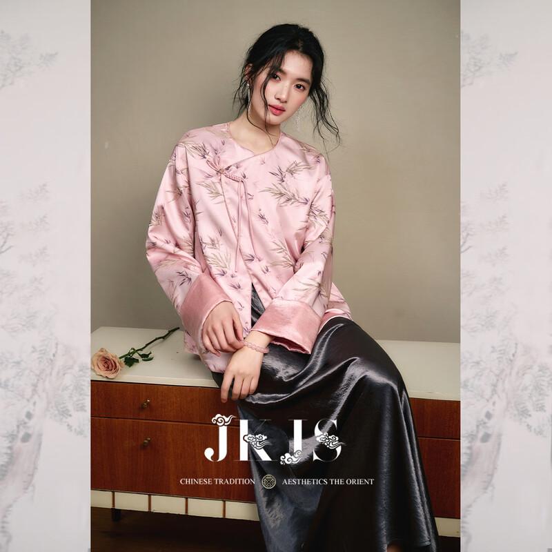 

JK&JS Куртка с вышивкой «Золотой бамбук» в новом китайском стиле S