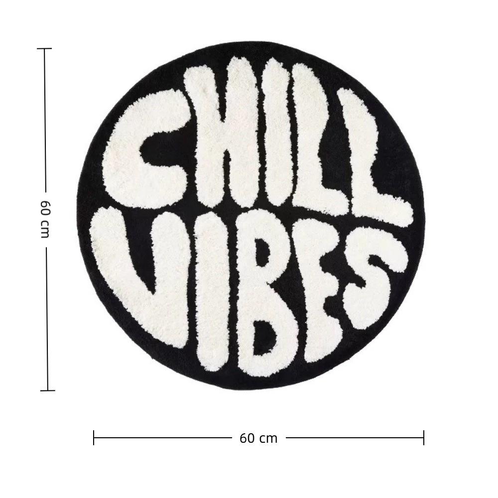 Weicher 3D Runder Teppich Kaschmir 60x60cm Schlafzimmerteppich Buchstabenmuster Hochabsorbierend Flauschige Kreismatte Wohnzimmer