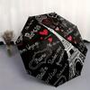 Parisian Romance: Eiffel Tower Chalkboard Art PrintUmbrella, Portable 3-Fold Umbrella for Men & Women,Christmas Gift ES217