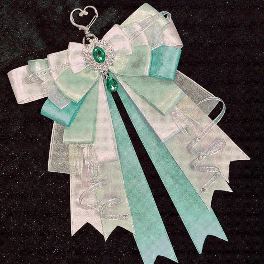 Cute Anime Ita Bag Accessories Rhinestone Multi-layered Bow Double Layer Ribbon Bow Pendant Attachment Convenient Bag Charm